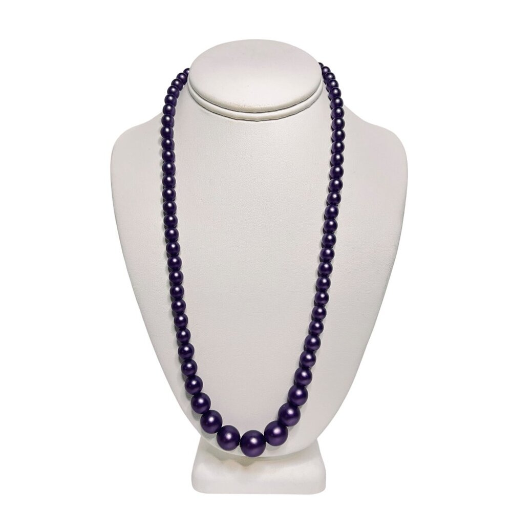 Graduated Purple Bead Necklace (6295)